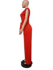 Women's One Shoulder Wide Leg Jumpsuit