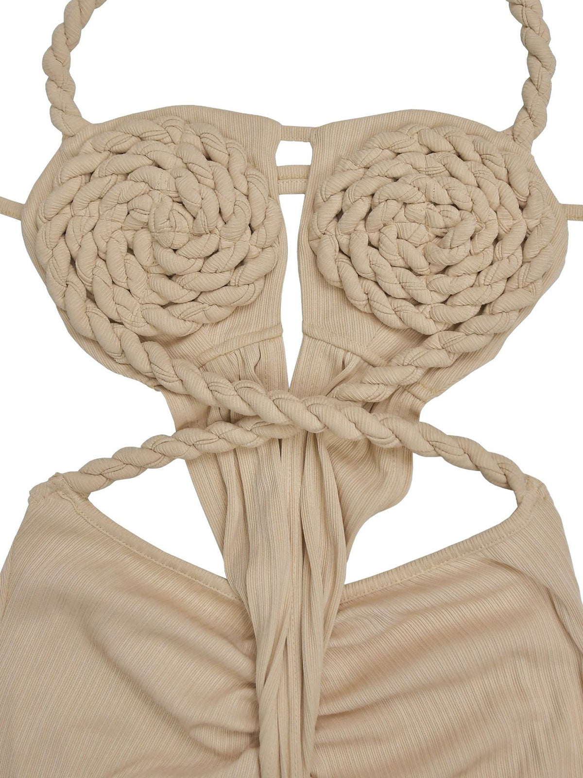 Sexy Twist Halter Backless Lace-up Hollow Out Jumpsuit