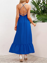 Sexy Lace-up Backless Beach Dress