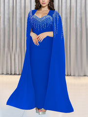 Elegant Shawl Rhinestone Nightclub Party Dress