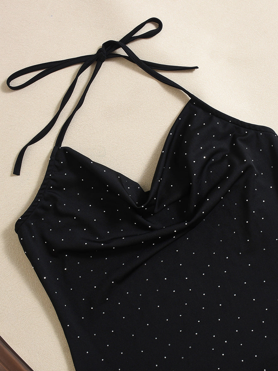 Sexy Halter Backless Package Hip Dress