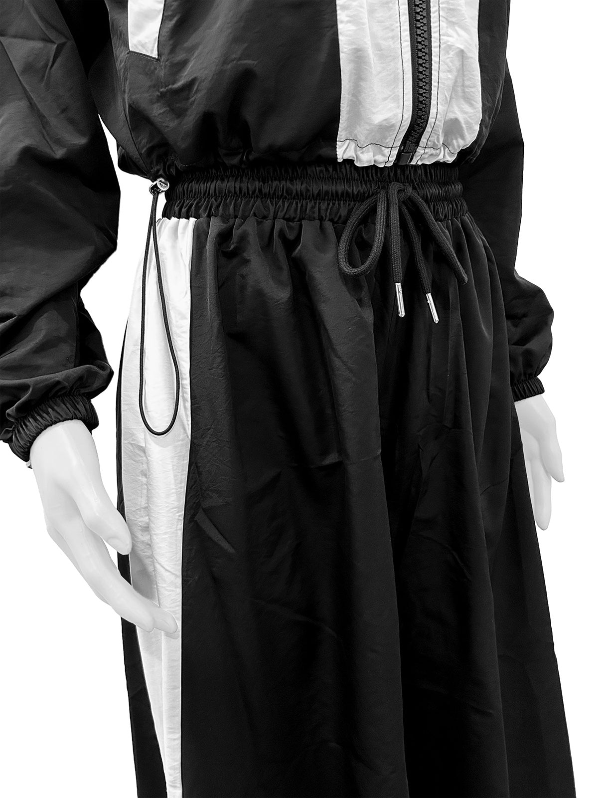 Casual Zipper Sweatshirt Wide Leg Pants Set