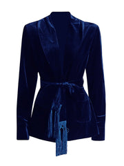 Chic Velvet Bandage Slim blazer