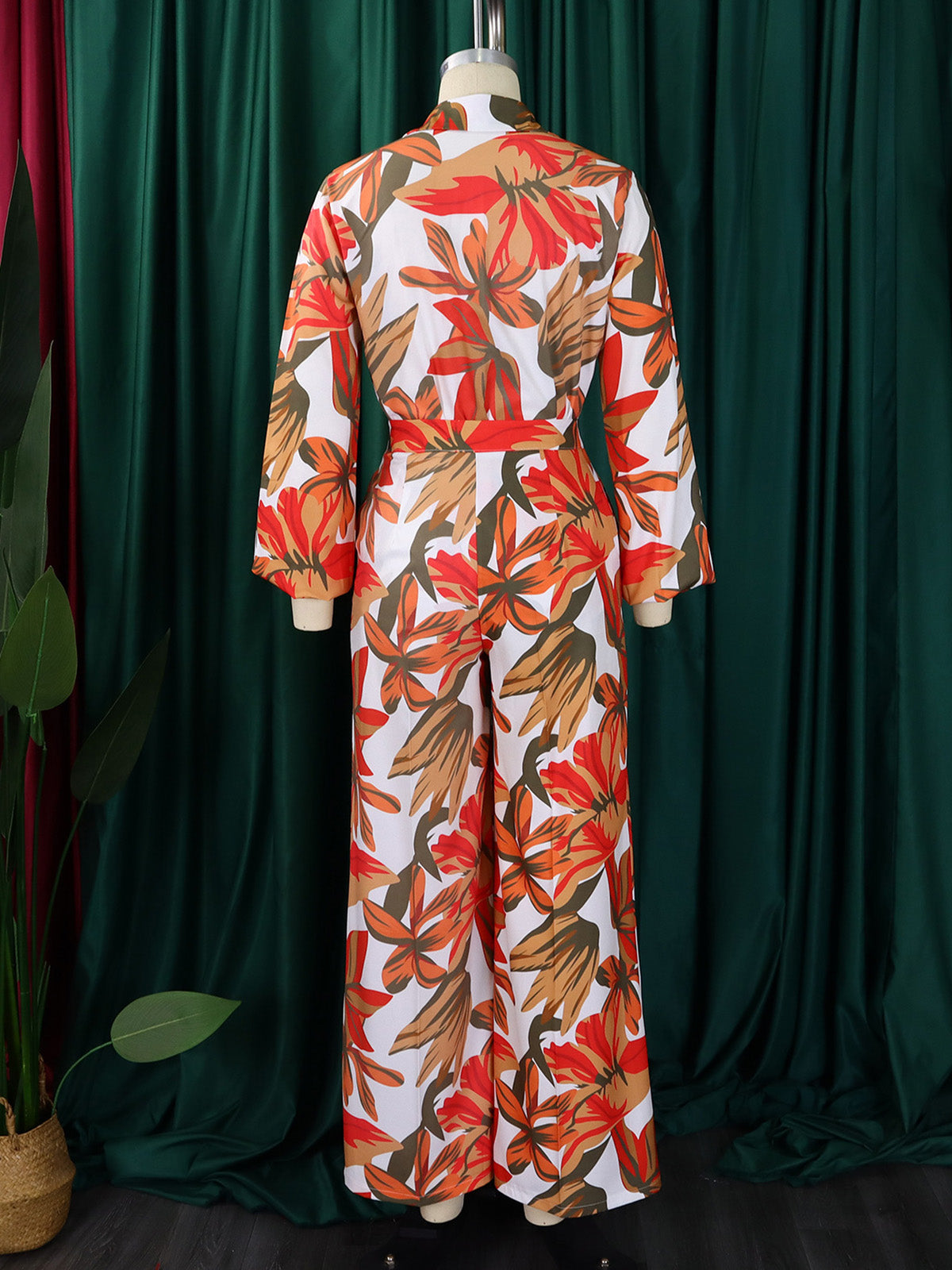 Casual Print Loose Top And Wide Leg Pants Sets
