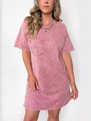 Casual Raglan Sleeve T-shirt Dress