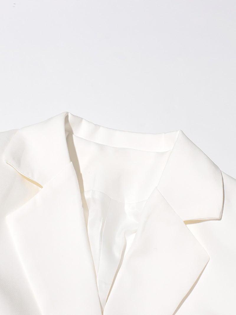 Fashion Rhinestone Split Hem Blazer