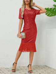 Retro Sequin Tassels Party Dress