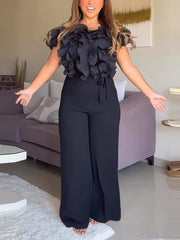 Fashion Ruffles Wide leg Jumpsuit