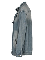 Asymmetric Cropped Denim Jacket