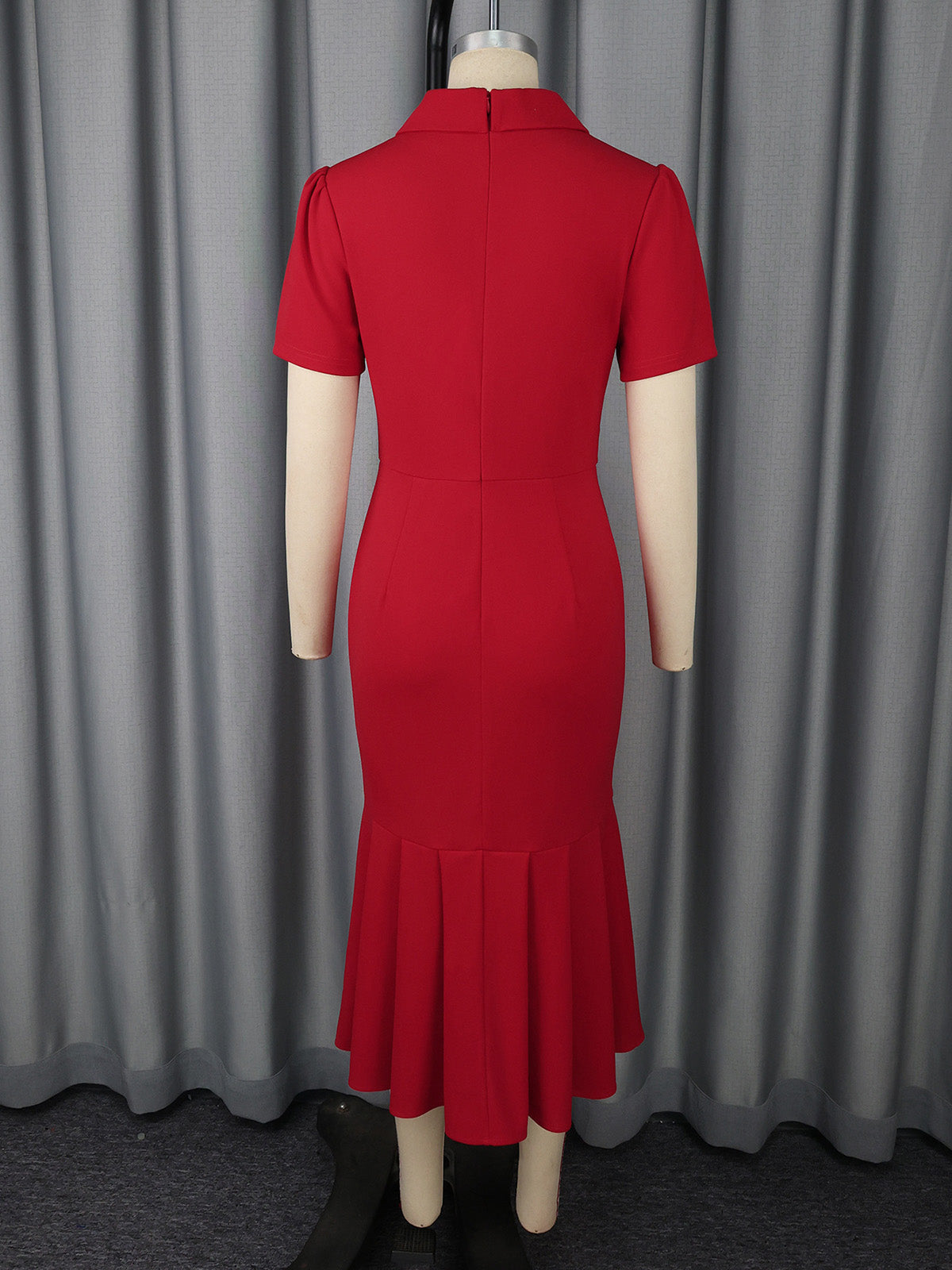 Elegant Lapel Cocktail Bodycon Mermaid Dress