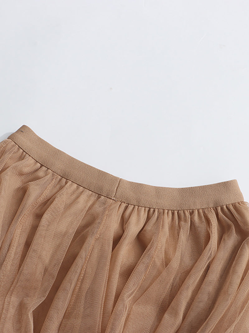 Sleeveless Sequin Vest Patchwork Mesh Skirt Set