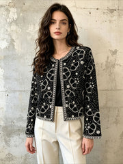 Sequin Beaded Long Sleeve Cardigan-boutique