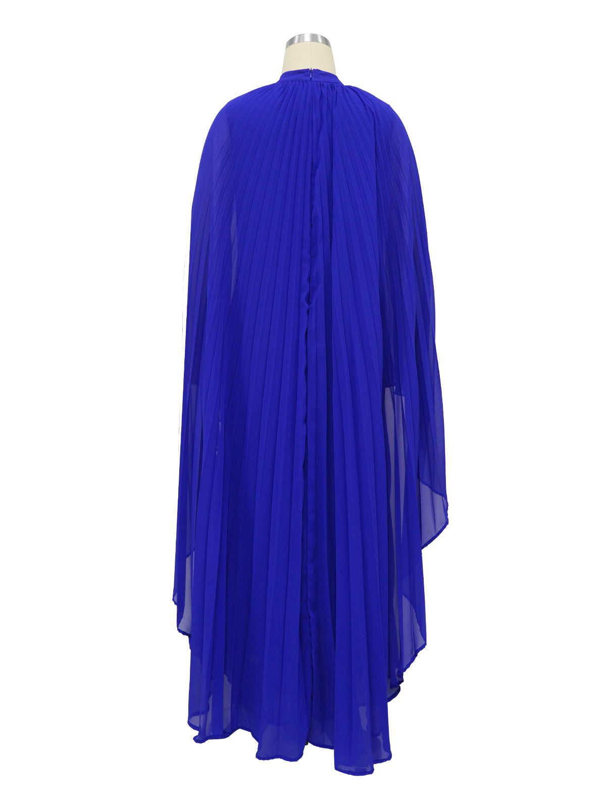 Fashion Shawl Sleeve Chiffon Pleat Dress