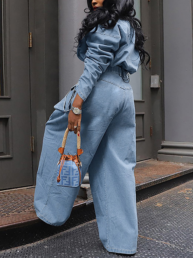 Fashion High Waist Straight-leg Jeans