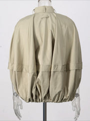 Stand Collar Cape Jacket-boutique
