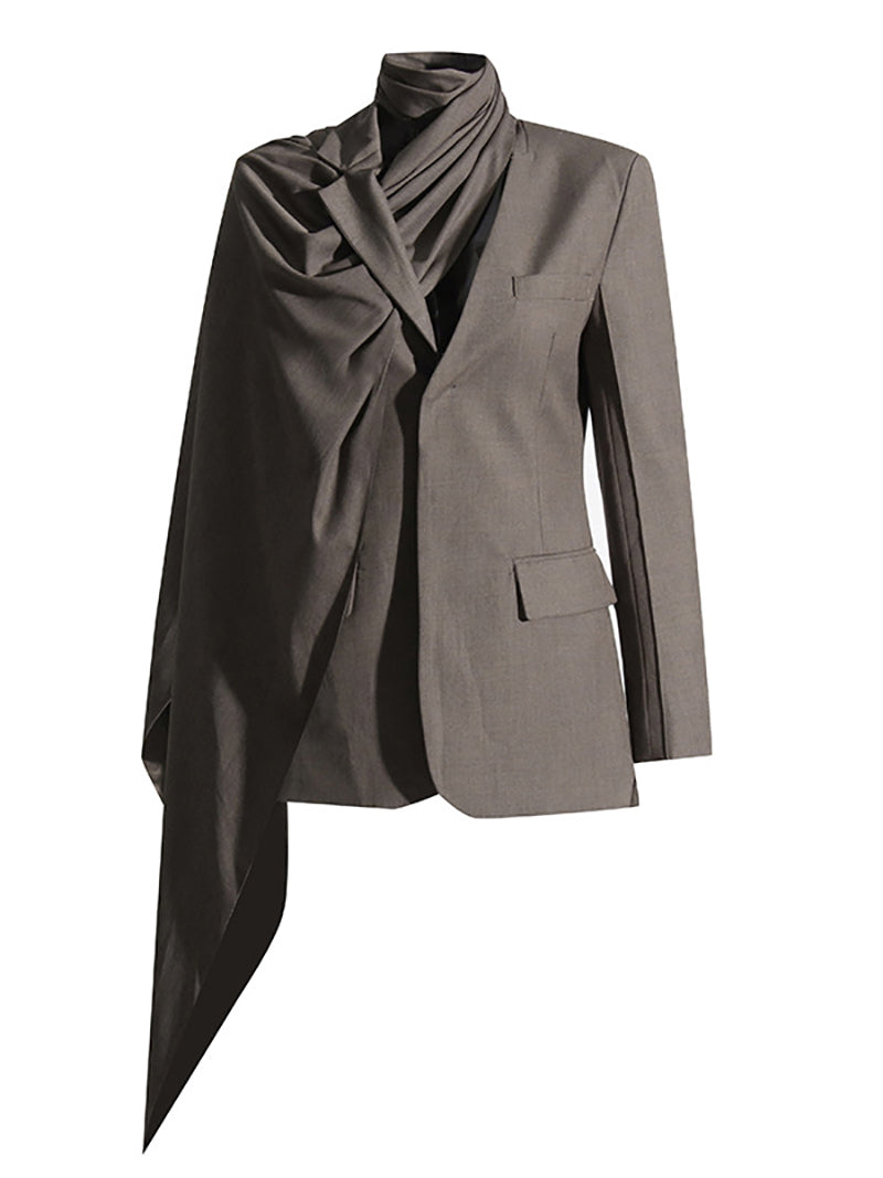 Shawl Collar Straight Blazers Coats