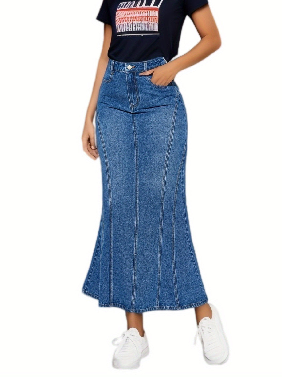 Fashion Elastic Denim Skirt