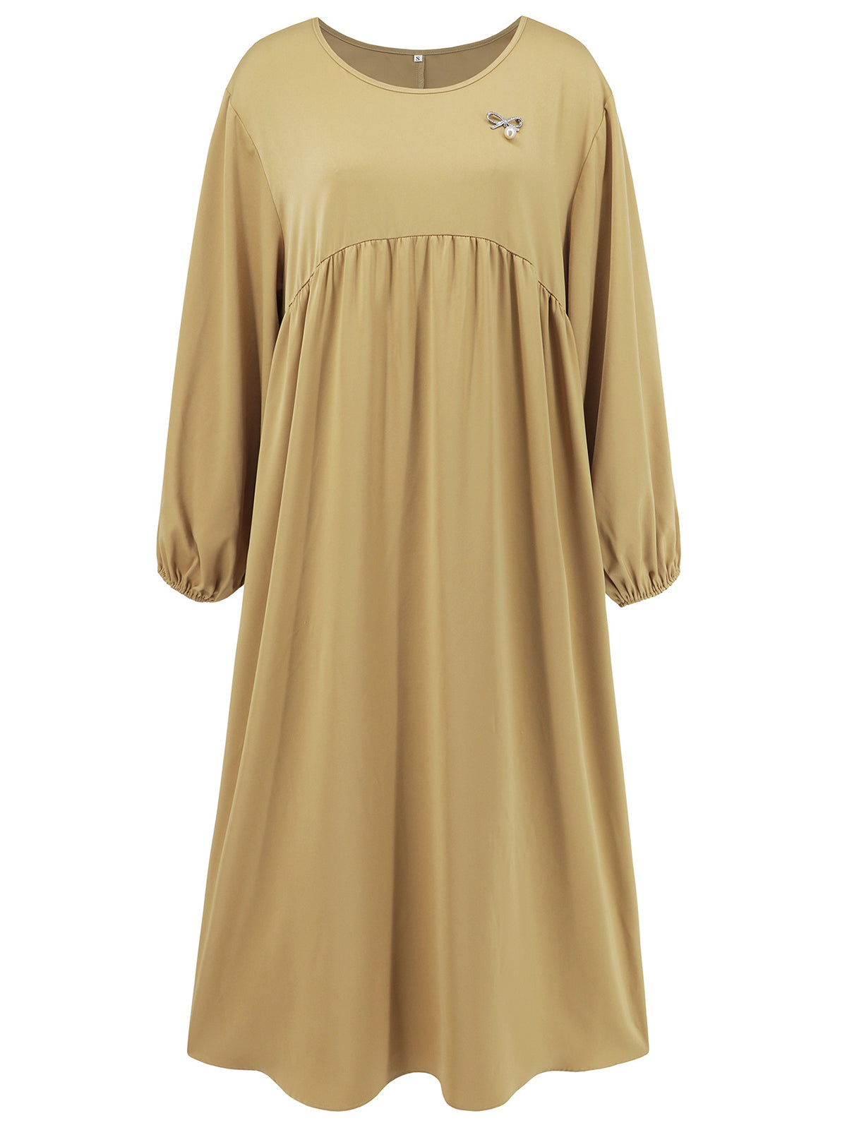 Muslim Lantern Sleeve Loose Casual Long Dress