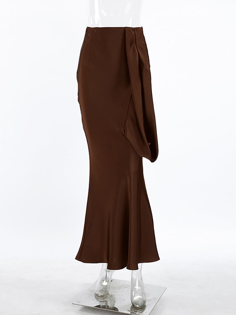 Vintage Asymmetric Maxi Skirt