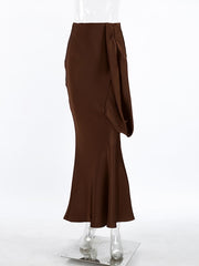 Vintage Asymmetric Maxi Skirt