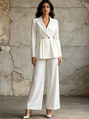 Tailored Blazer and Straight Pants Set