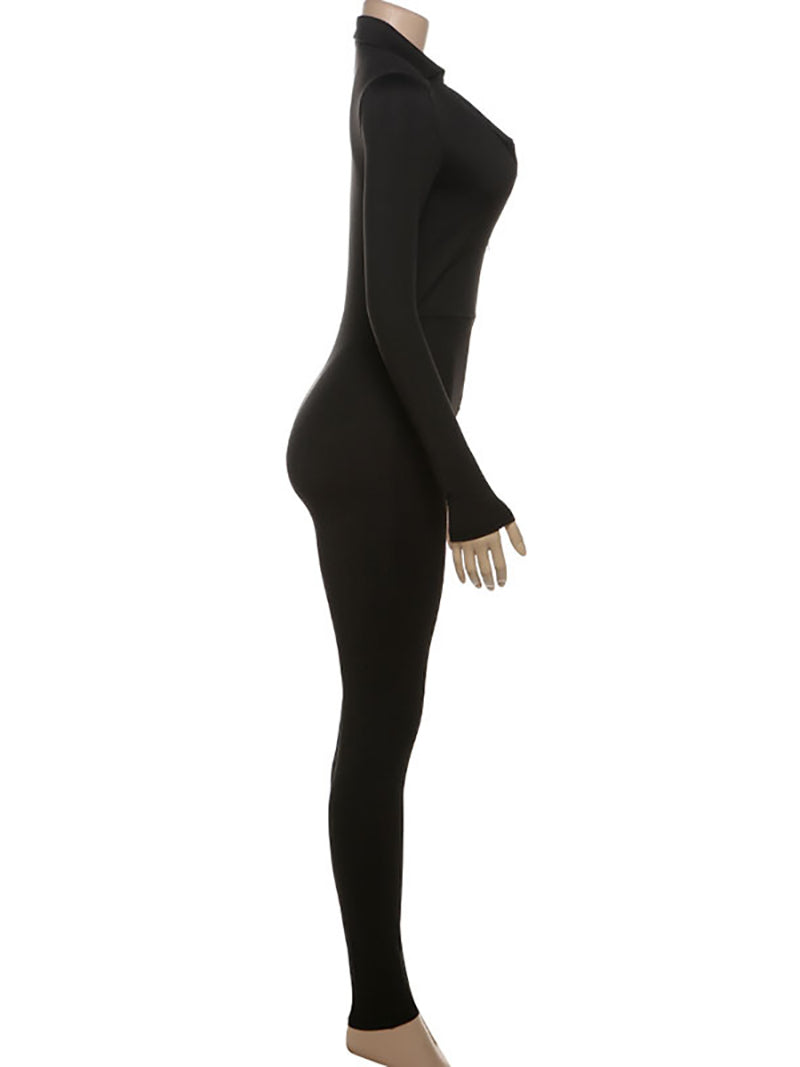 Sexy V-Neck Sport Yoga Slim Jumpsuit