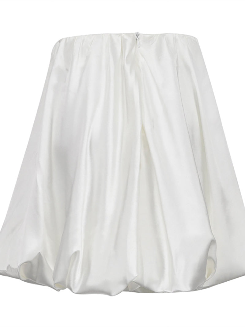 Fashion Satin Bubble Mini Skirt