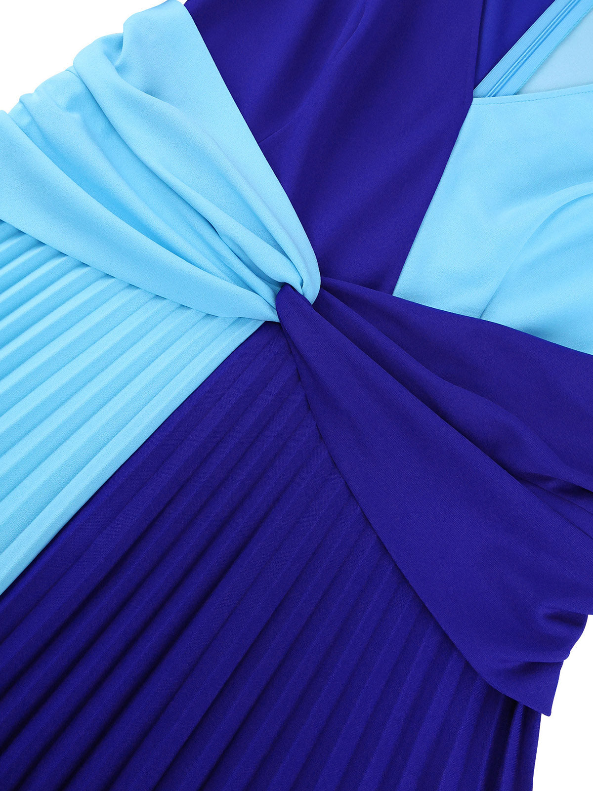 Elegant Color Block Patchwork V Neck Slim Party Dress