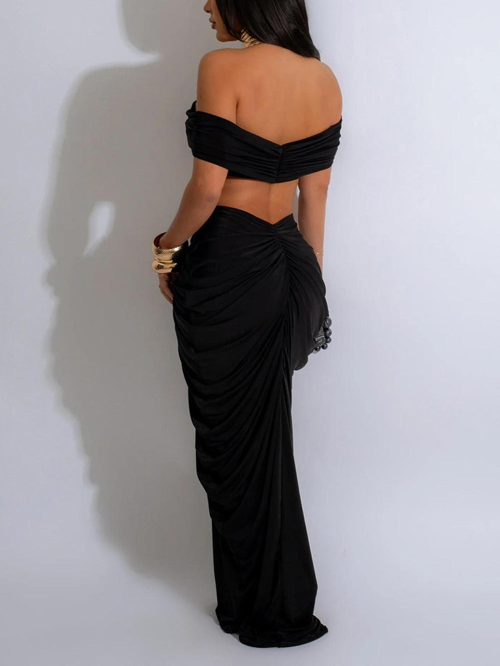 Sexy Strapless Pleated Skirt Sets