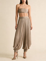 Casual High Waist Pleated Baggy Pants