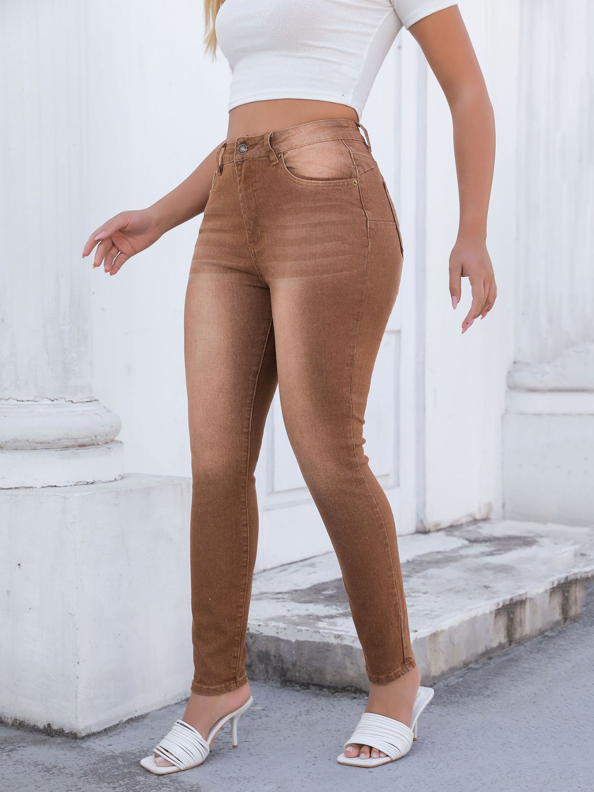 Fashion High Waist Slim Jeans Pencil Pants