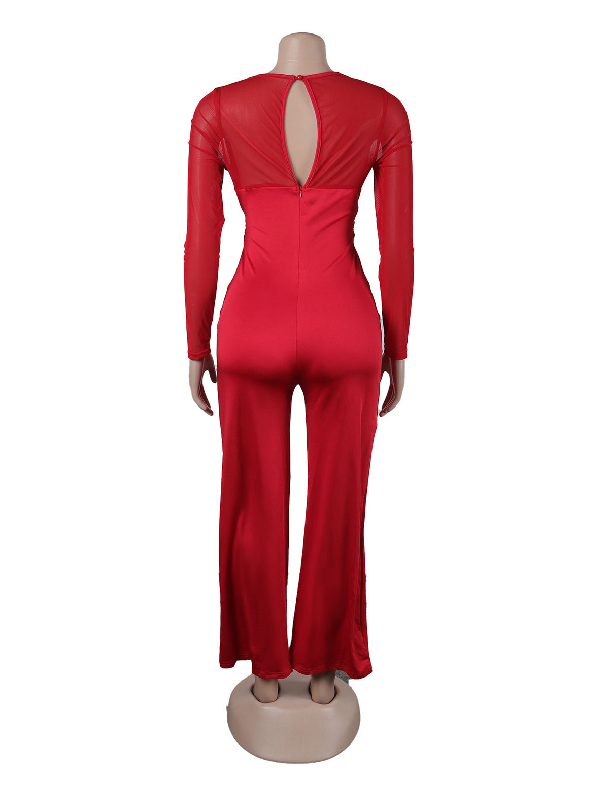 Sexy Hollow out Elastic Wide Leg Jumpsuit