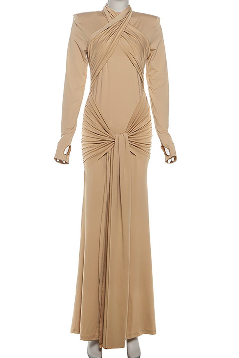 Elegant Lace-up Ribbon Party Night Club Dress