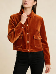 Casual Velvet Long Sleeve Jacket