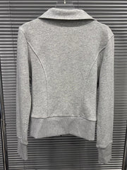 Casual Zipper Hoodie And Mini Skirt Two Piece Set
