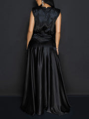 Elegant Deep V-Neck Sleeveless Slit Party Dress