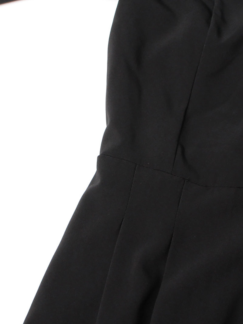 Elegant Folded Off Shoulder Bow Tie Back Slim Jumpsuit