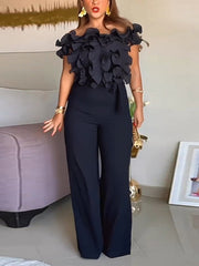 Fashion Ruffles Wide leg Jumpsuit