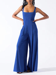 Sexy Spaghetti Strap Slim Wide-leg Jumpsuit