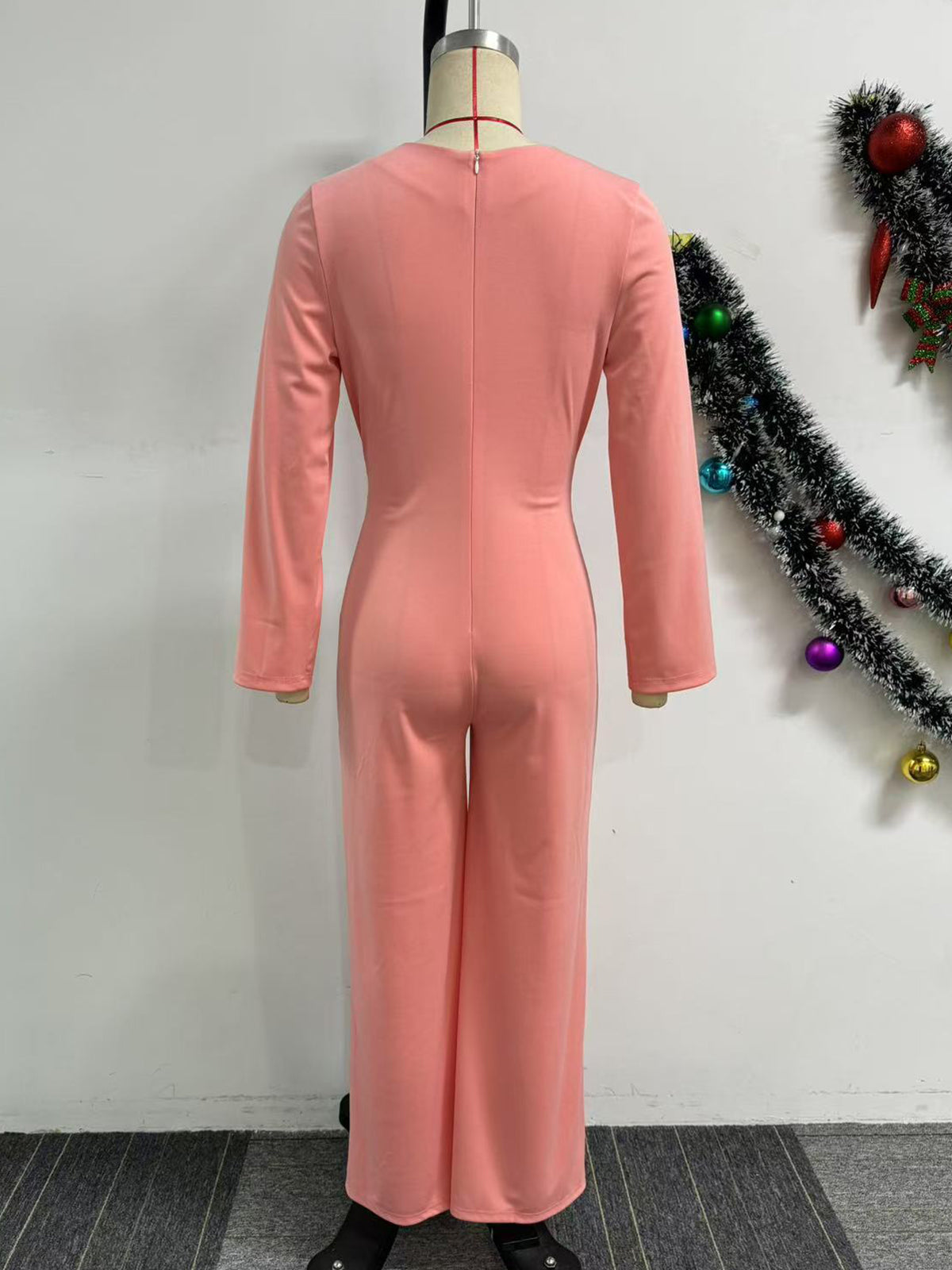 Elegant Cutout Slim Waist Wide Leg Jumpsuit