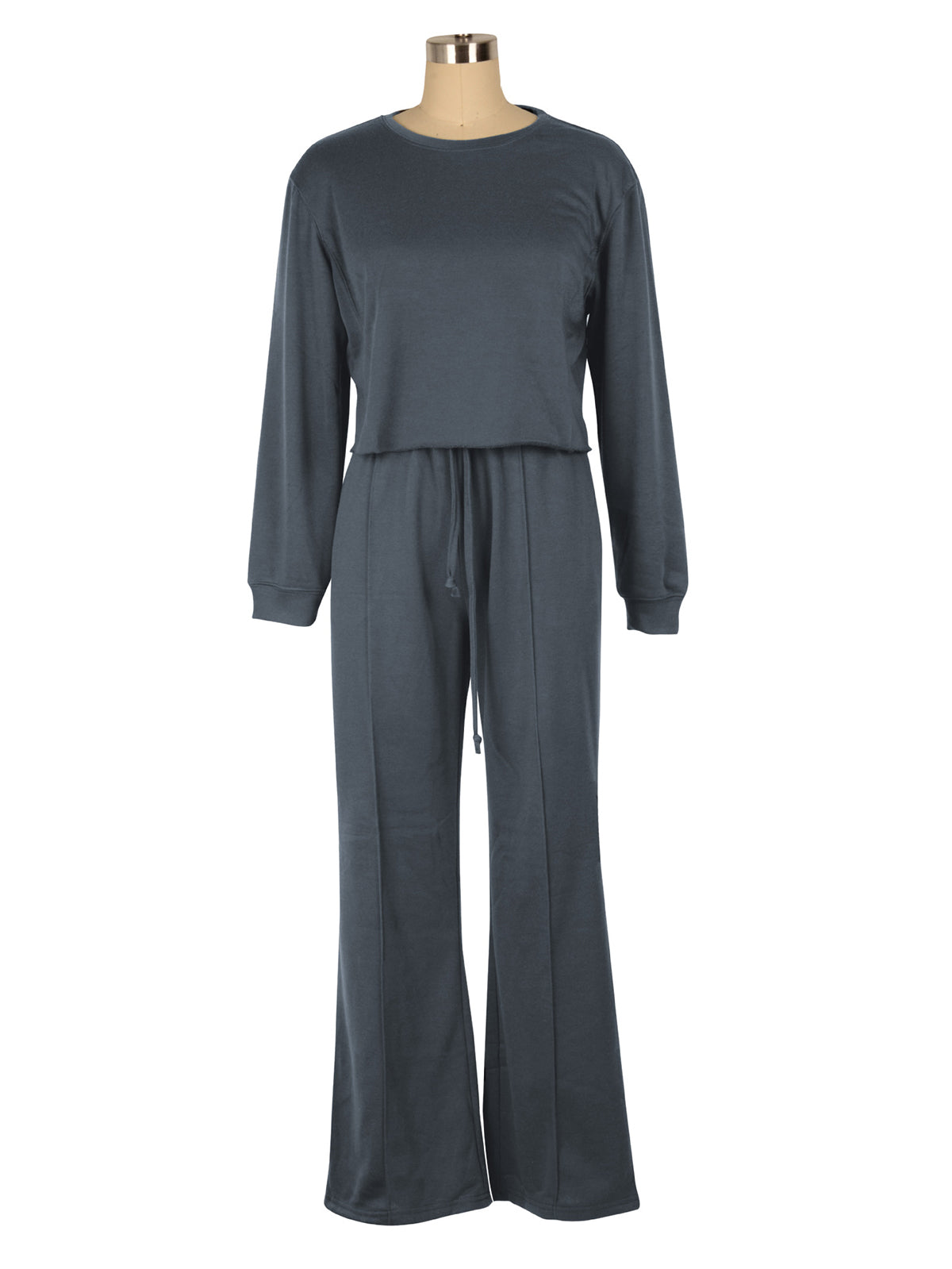 Casual Round Neck Hoodie Sports Two Piece Set