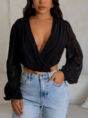 Belt-adjustable belted cardigan soft short shirt