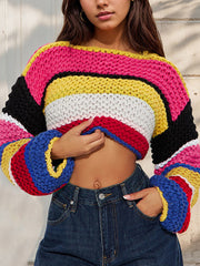 The Rainbow Stripe Chunky Knit Sweater