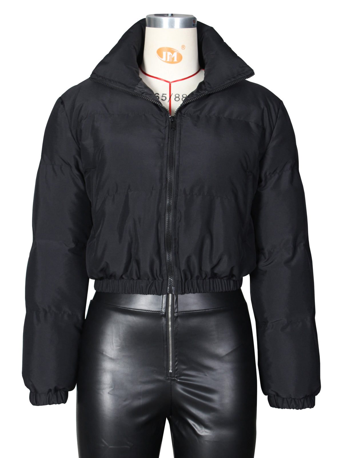 Fashion Puffer Coat Patchwork Padded Crop Jacket