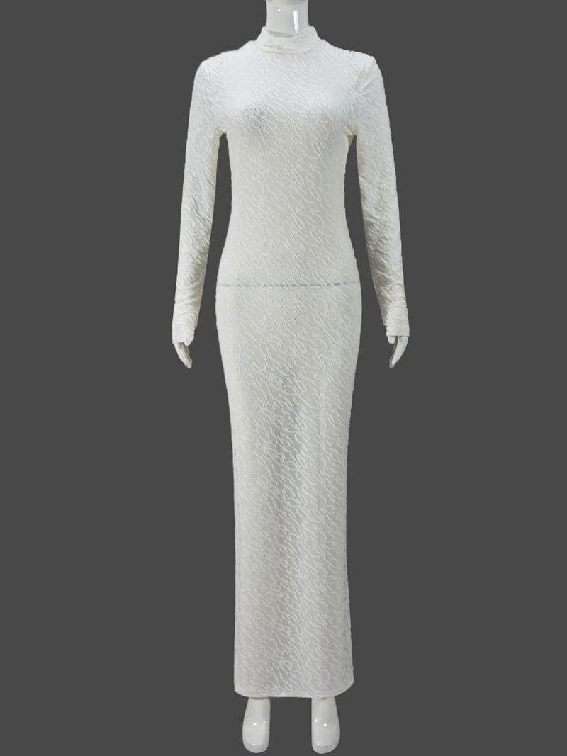 Casual Round Neck Bodycon Maxi Dress