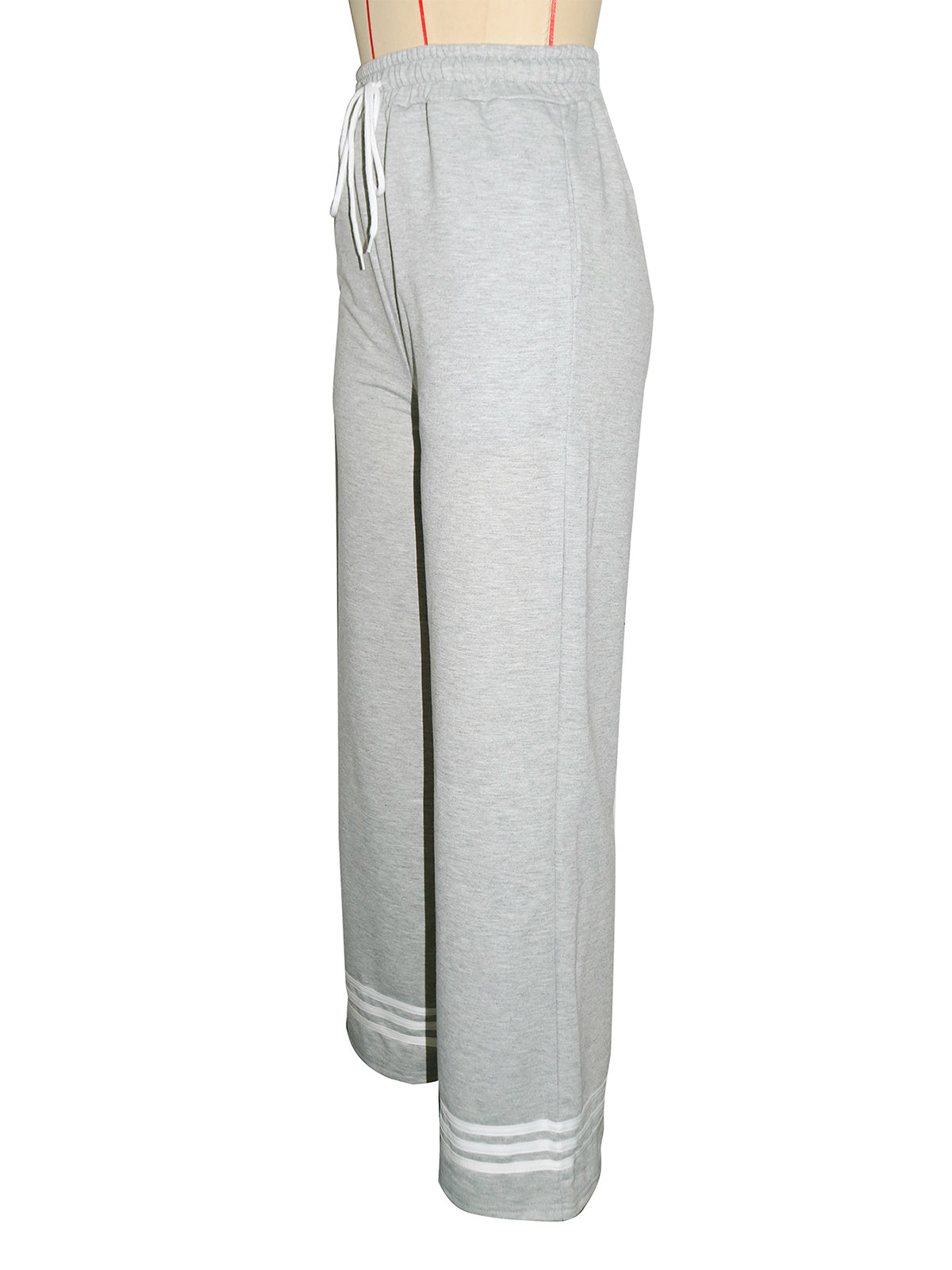 Casual Stripe Wide-Leg Sweatpants