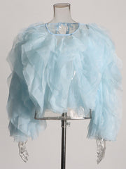 Fashion Ruffles Long Sleeve Shirt