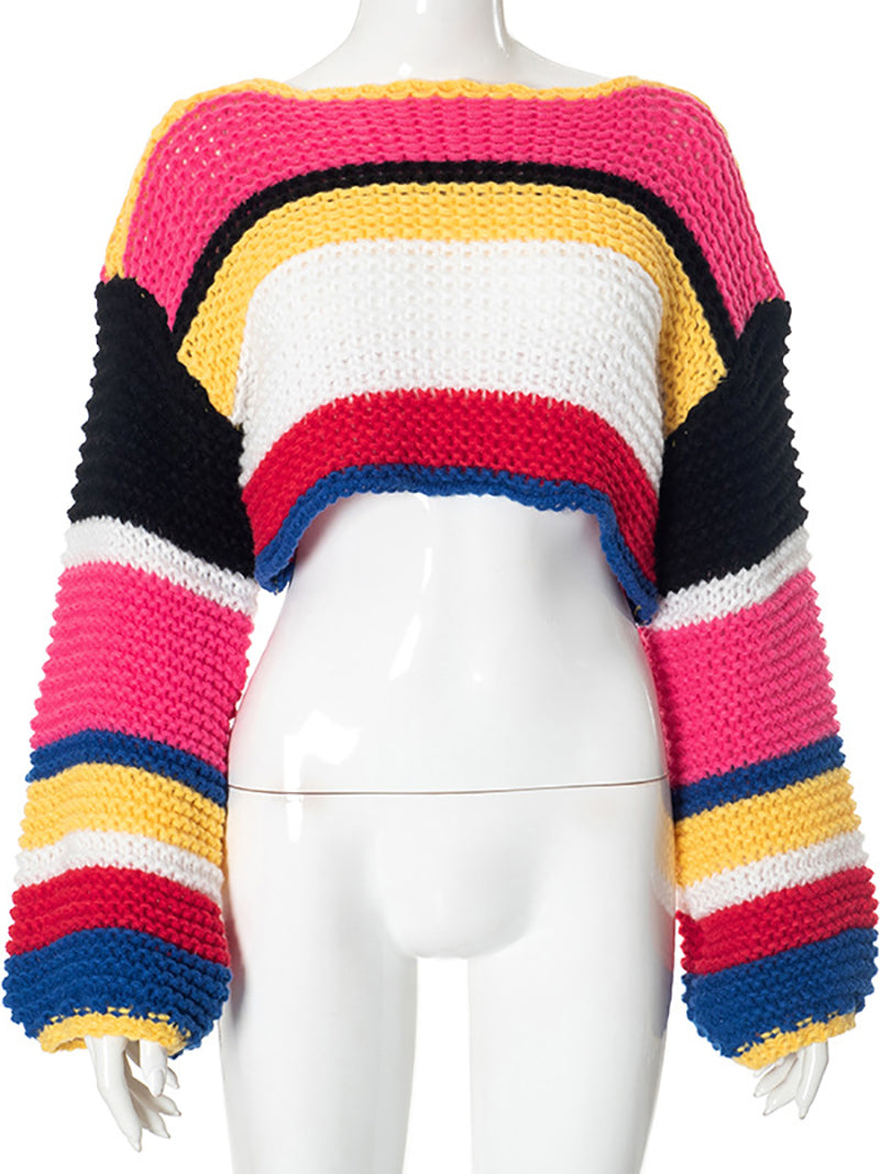 The Rainbow Stripe Chunky Knit Sweater