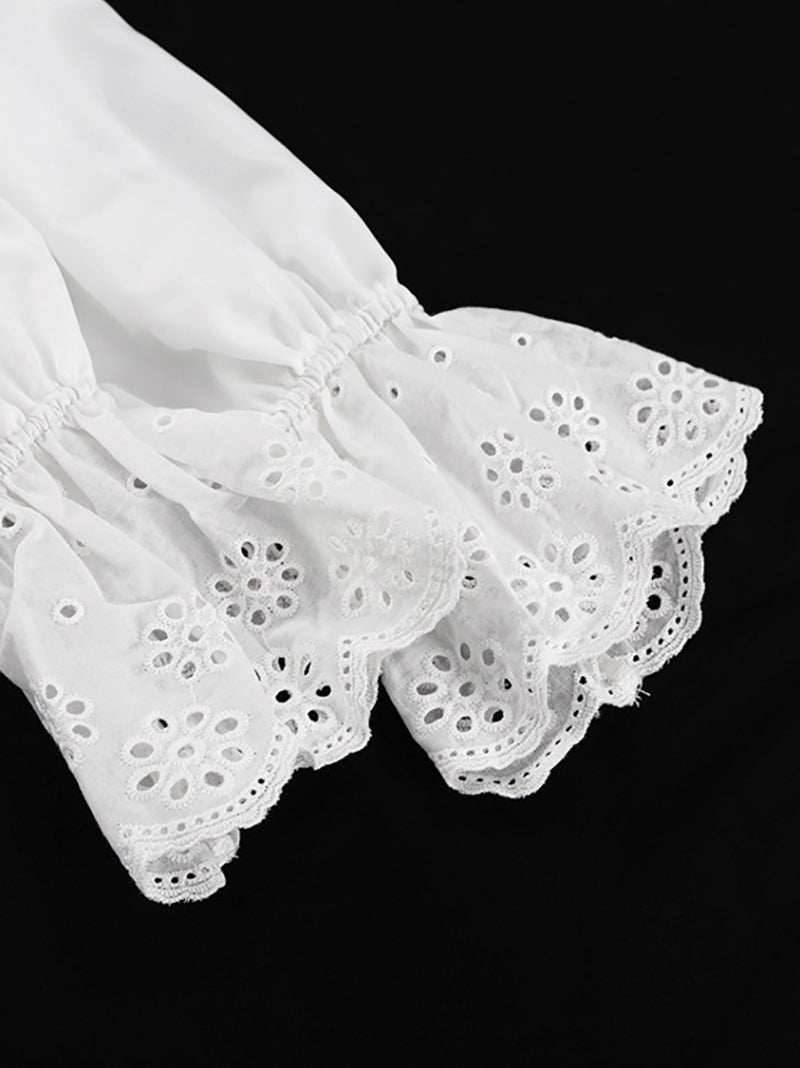 Casual Loose Ruffle Flare Sleeve Shirt