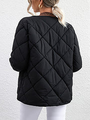 Small Lightweight Rhombus Puffer Casual Jacket